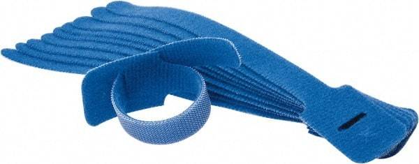 SpeedTech - 8" Long Blue Nylon & Polyethylene Hook & Loop Strap - 40 Lb Tensile Strength - Americas Industrial Supply