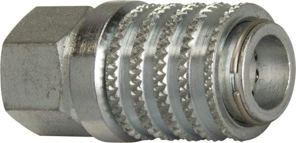 Enerpac - 1/4-18 NPT 18-8 Stainless Steel Hydraulic Hose Regular-Flow Female Coupler - 10,000 psi - Americas Industrial Supply