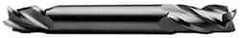 Hertel - 7/16", 7/8" LOC, 1/2" Shank Diam, 4" OAL, 4 Flute, Solid Carbide Square End Mill - Double End, Uncoated, 30° Helix, Centercutting - Americas Industrial Supply