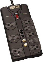 Tripp-Lite - 8 Outlets, 120 VAC15 Amps, 8' Cord, Power Outlet Strip - Floor, Keyhole Mount, 5-15 NEMA Configuration, 1.51" Strip - Americas Industrial Supply