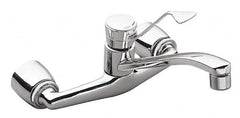 Moen - Wall Mount, Kitchen Faucet without Spray - One Handle, Lever Handle, Standard Spout - Americas Industrial Supply