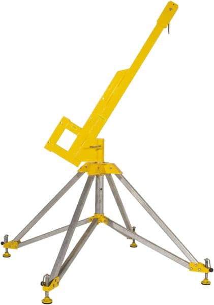 Gemtor - Confined Space Entry & Retrieval Bases & Booms Type: Portable Quadpod w/Rotating Boom Maximum Height (Inch): 90 - Americas Industrial Supply