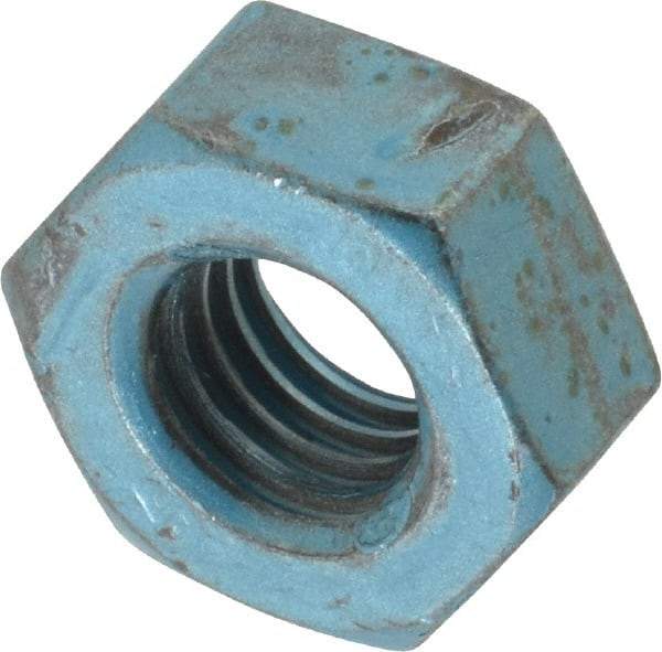 Value Collection - M10x1.50 Metric Coarse Steel Right Hand Hex Nut - 17mm Across Flats, 8mm High, Metric Blue Finish - Americas Industrial Supply