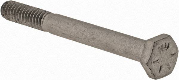 Armor Coat - 1/4-20 UNC, 2-1/2" Length Under Head Hex Head Cap Screw - Partially Threaded, Grade 8 Steel, 7/16" Hex - Americas Industrial Supply