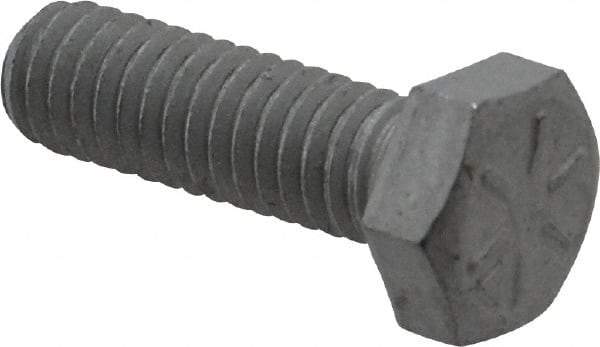Armor Coat - 5/16-18 UNC, 1" Length Under Head Hex Head Cap Screw - Fully Threaded, Grade 8 Steel, 1/2" Hex - Americas Industrial Supply