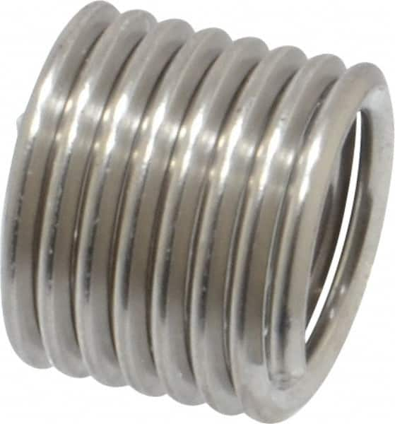 Recoil - M8x1.25 Metric Coarse, 12" OAL, Free Running Helical Insert - 7-3/8 Free Coils, Tanged, Stainless Steel, 1-1/2D Insert Length - Americas Industrial Supply