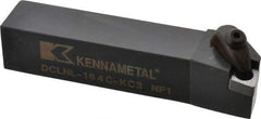 Kennametal - DCLN, Left Hand Cut, 5° Lead Angle, 1" Shank Height x 1" Shank Width, Negative Rake Indexable Turning Toolholder - 5" OAL, CN..43. Insert Compatibility, Series Kenclamp - Americas Industrial Supply