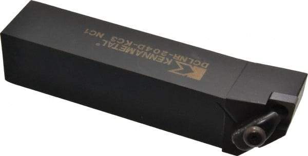 Kennametal - DCLN, Right Hand Cut, 5° Lead Angle, 1-1/4" Shank Height x 1-1/4" Shank Width, Negative Rake Indexable Turning Toolholder - 6" OAL, CN..43. Insert Compatibility, Series Kenclamp - Americas Industrial Supply