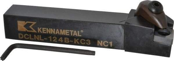 Kennametal - DCLN, Left Hand Cut, 5° Lead Angle, 3/4" Shank Height x 3/4" Shank Width, Negative Rake Indexable Turning Toolholder - 4-1/2" OAL, CN..43. Insert Compatibility, Series Kenclamp - Americas Industrial Supply
