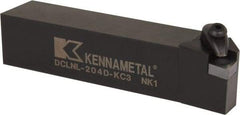 Kennametal - DCLN, Left Hand Cut, 5° Lead Angle, 1-1/4" Shank Height x 1-1/4" Shank Width, Negative Rake Indexable Turning Toolholder - 6" OAL, CN..43. Insert Compatibility, Series Kenclamp - Americas Industrial Supply