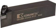 Kennametal - DDJN, Right Hand Cut, 3° Lead Angle, 1-1/4" Shank Height x 1-1/4" Shank Width, Negative Rake Indexable Turning Toolholder - 6" OAL, DN..43. Insert Compatibility, Series Kenclamp - Americas Industrial Supply