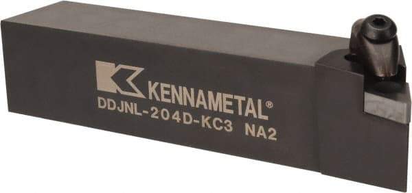 Kennametal - DDJN, Left Hand Cut, 3° Lead Angle, 1-1/4" Shank Height x 1-1/4" Shank Width, Negative Rake Indexable Turning Toolholder - 6" OAL, DN..43. Insert Compatibility, Series Kenclamp - Americas Industrial Supply