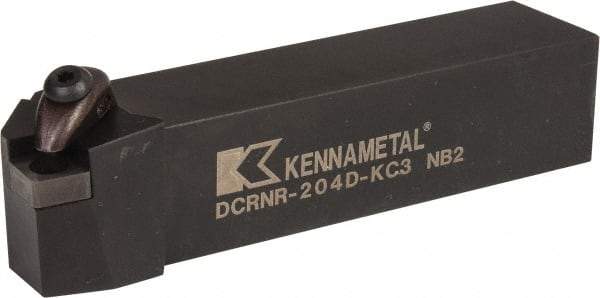Kennametal - DCRN, Right Hand Cut, 15° Lead Angle, 1-1/4" Shank Height x 1-1/4" Shank Width, Negative Rake Indexable Turning Toolholder - 6" OAL, CN..43. Insert Compatibility, Series Kenclamp - Americas Industrial Supply