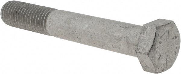 Armor Coat - 3/4-10 UNC, 5" Length Under Head Hex Head Cap Screw - Partially Threaded, Grade 8 Steel, 1-1/8" Hex - Americas Industrial Supply