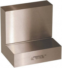 Suburban Tool - 4" Wide x 4" Deep x 3" High Steel Precision-Ground Angle Plate - Standard Plate, Flat Surface, Open End, 1-1/8" Thick, Single Plate - Americas Industrial Supply