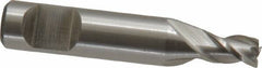 Interstate - 5/32", 1/4" LOC, 1/4" Shank Diam, 1-9/32" OAL, 3 Flute, Cobalt Square End Mill - Single End, Uncoated, Spiral Flute, Centercutting, Right Hand Cut, Right Hand Flute - Americas Industrial Supply