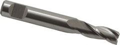 Interstate - 7/32", 1/2" LOC, 1/4" Shank Diam, 1-3/4" OAL, 3 Flute, Cobalt Square End Mill - Single End, Uncoated, Spiral Flute, Centercutting, Right Hand Cut, Right Hand Flute - Americas Industrial Supply