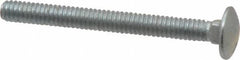 Value Collection - 1/4-20 UNC 2-1/2" Length Under Head, Standard Square Neck, Carriage Bolt - Grade 5 Steel, Zinc-Plated Finish - Americas Industrial Supply