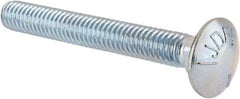 Value Collection - 5/16-18 UNC 2-1/2" Length Under Head, Standard Square Neck, Carriage Bolt - Grade 5 Steel, Zinc-Plated Finish - Americas Industrial Supply