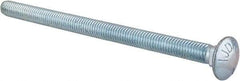 Value Collection - 3/8-16 UNC 6" Length Under Head, Standard Square Neck, Carriage Bolt - Grade 5 Steel, Zinc-Plated Finish - Americas Industrial Supply