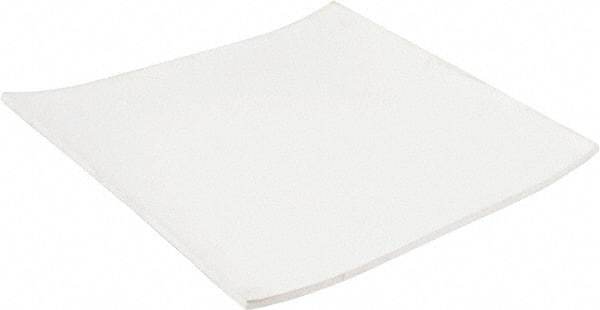 Made in USA - 12" Long, 12" Wide, 1/4" Thick, Neoprene Rubber Foam Sheet - 50 to 60 Durometer, White, -20 to 170°F, 900 psi Tensile Strength, Stock Length - Americas Industrial Supply