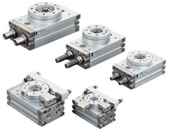 SMC PNEUMATICS - 100mm Table Diam x 32mm Piston Diam Rotary Actuator Table - 14 to 145 psi, 87.68 LBF Radial Load, 110.83 LBS Thrust Load Up, 159.16 LBS Thrust Load Down, 1/8" NPT Port, 189mm Long x 102mm Wide x 59mm High - Americas Industrial Supply