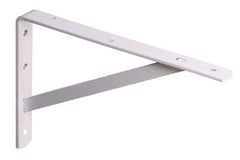 Knape & Vogt - 500 Lb Capacity, White Finish, L-Bracket - 22" Long, 14.2" High - Americas Industrial Supply