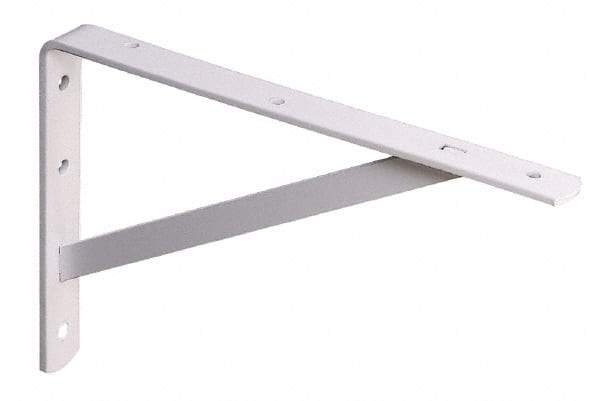 Knape & Vogt - 1,000 Lb Capacity, White Finish, L-Bracket - 20" Long, 13.1" High - Americas Industrial Supply