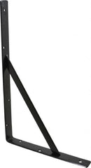 Knape & Vogt - 1,000 Lb Capacity, Black Epoxy Coated, L-Bracket - 16" Long, 10" High - Americas Industrial Supply