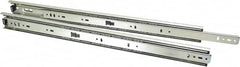 Knape & Vogt - 20" Slide Length, 20" Travel Length, Steel Precision Drawer Slide - 1/2" Wide, 1-13/16" High, 100 Lb Capacity at Full Extension, Chrome Finish - Americas Industrial Supply