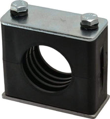 HYDAC - 2.83" Wide x 2.52" High x 1.18" Deep, Polypropylene Standard Duty Vibration-Control Clamp - Carbon Steel Plate, Mount with Weld Plate, Top Plate, Plastic Clamp Pair, Bolts - Americas Industrial Supply