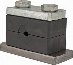 HYDAC - 2.87" Wide x 1.89" High x 1.18" Deep, Polypropylene Heavy Duty Vibration-Control Clamp - Carbon Steel Plate, Mount with Weld Plate, Top Plate, Plastic Clamp Pair, Bolts - Americas Industrial Supply