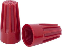 Ideal - 2, 14 to 4, 12 AWG, 600 Volt, Flame Retardant, Standard Twist on Wire Connector - Red, 221°F - Americas Industrial Supply