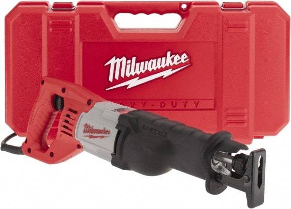 Milwaukee Tool - 3,000 Strokes per Minute, 1-1/8 Inch Stroke Length, Electric Reciprocating Saw - 120 Volts, 12 Amps - Americas Industrial Supply