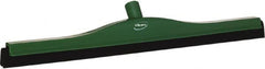 Vikan - 24" Foam Rubber Blade Bench Squeegee - Double Edge, Green, Plastic Holder - Americas Industrial Supply
