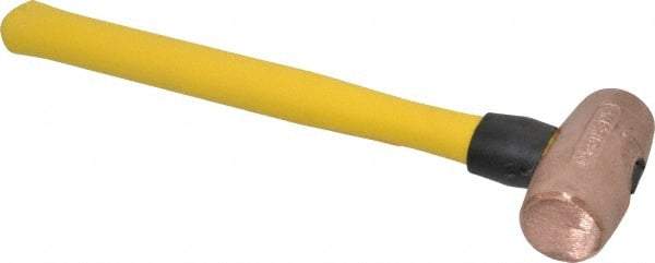 American Hammer - 3 Lb Head Nonsparking Mallet - 14-1/2" OAL, 13" Long Fiberglass Handle - Americas Industrial Supply