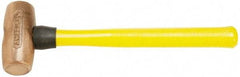 American Hammer - 4 Lb Head Nonsparking Mallet - 14-1/2" OAL, 13" Long Fiberglass Handle - Americas Industrial Supply