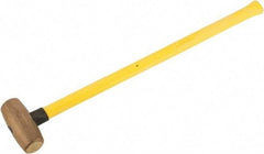 American Hammer - 8 Lb Head Nonsparking Hammer - 33" OAL, 30-1/2" Long Fiberglass Handle - Americas Industrial Supply