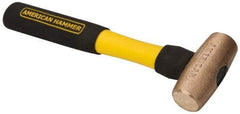 American Hammer - 2 Lb Head Nonsparking Mallet - 12" OAL, 11" Long Fiberglass Handle - Americas Industrial Supply