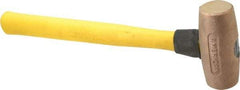 American Hammer - 4 Lb Head Nonsparking Mallet - 14-1/2" OAL, 13" Long Fiberglass Handle - Americas Industrial Supply