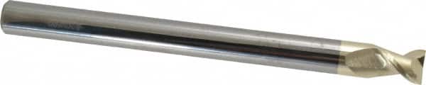 Accupro - 1/2", 5/8" LOC, 1/2" Shank Diam, 6" OAL, 2 Flute, Solid Carbide Square End Mill - Single End, ZrN Finish, Spiral Flute, 45° Helix, Centercutting, Right Hand Cut, Right Hand Flute - Americas Industrial Supply