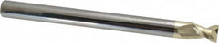 Accupro - 1/2", 5/8" LOC, 1/2" Shank Diam, 6" OAL, 2 Flute, Solid Carbide Square End Mill - Single End, ZrN Finish, Spiral Flute, 45° Helix, Centercutting, Right Hand Cut, Right Hand Flute - Americas Industrial Supply