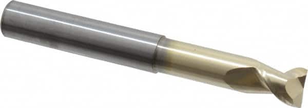 Accupro - 5/8", 3/4" LOC, 5/8" Shank Diam, 5" OAL, 2 Flute, Solid Carbide Square End Mill - Single End, ZrN Finish, Spiral Flute, 45° Helix, Centercutting, Right Hand Cut, Right Hand Flute - Americas Industrial Supply