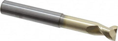 Accupro - 5/8", 3/4" LOC, 5/8" Shank Diam, 5" OAL, 2 Flute, Solid Carbide Square End Mill - Single End, ZrN Finish, Spiral Flute, 45° Helix, Centercutting, Right Hand Cut, Right Hand Flute - Americas Industrial Supply