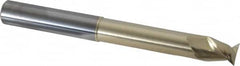 Accupro - 5/8", 3/4" LOC, 5/8" Shank Diam, 6" OAL, 2 Flute, Solid Carbide Square End Mill - Single End, ZrN Finish, Spiral Flute, 45° Helix, Centercutting, Right Hand Cut, Right Hand Flute - Americas Industrial Supply