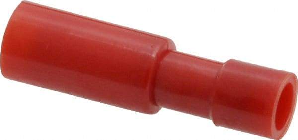 3M - 22 to 18 AWG Bullet Connector - 0.156" Bullet Diam, Red Nylon Insulation - Americas Industrial Supply