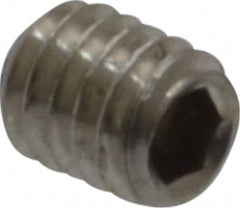Value Collection - M2.5x0.45 Metric Coarse, 3mm OAL, Cup Point Set Screw - Grade 18-8 & Austenitic A2 Stainless Steel, 1.3mm Key - Americas Industrial Supply