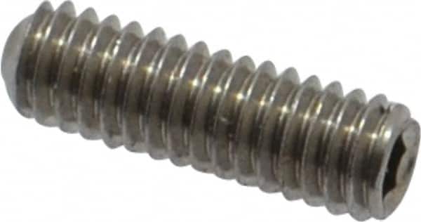 Value Collection - M2.5x0.45 Metric Coarse, 8mm OAL, Cup Point Set Screw - Grade 18-8 & Austenitic A2 Stainless Steel, 1.3mm Key - Americas Industrial Supply