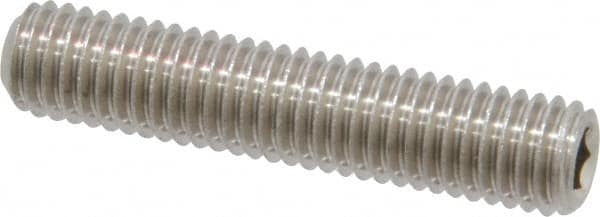 Value Collection - M8x1.25 Metric Coarse, 40mm OAL, Cup Point Set Screw - Grade 18-8 & Austenitic A2 Stainless Steel, 4mm Key - Americas Industrial Supply