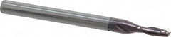Accupro - 5/64", 1/4" LOC, 1/8" Shank Diam, 1-1/2" OAL, 2 Flute, Solid Carbide Square End Mill - Single End, AlTiN Finish, Spiral Flute, 30° Helix, Centercutting, Right Hand Cut, Right Hand Flute - Americas Industrial Supply